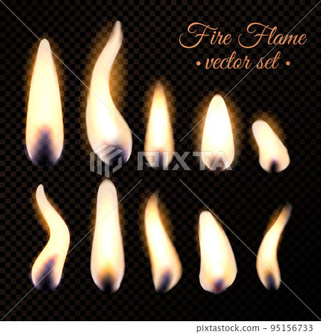 Fire Flame Realistic Set 95156733