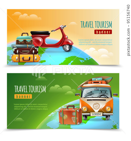 Get Around Globe Banners 95156740