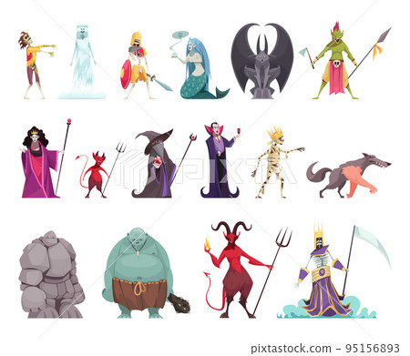 Evil Characters Fantasy Set - Stock Illustration [95156893] - PIXTA