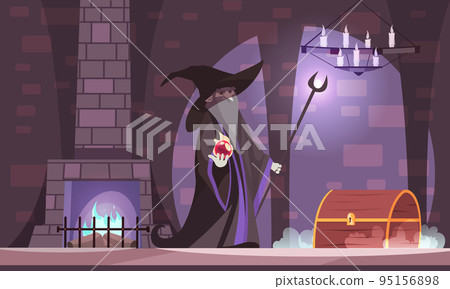Wicked Magician Illustration 95156898