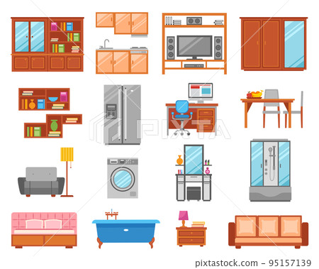 Furniture Isolated Icon Set Furniture Isolated Icon Set 95157139