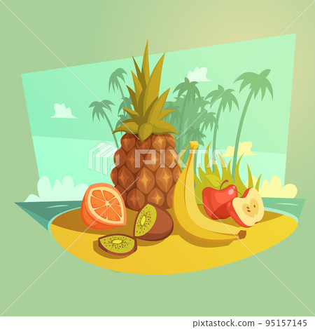 Fruit Cartoon Concept 95157145
