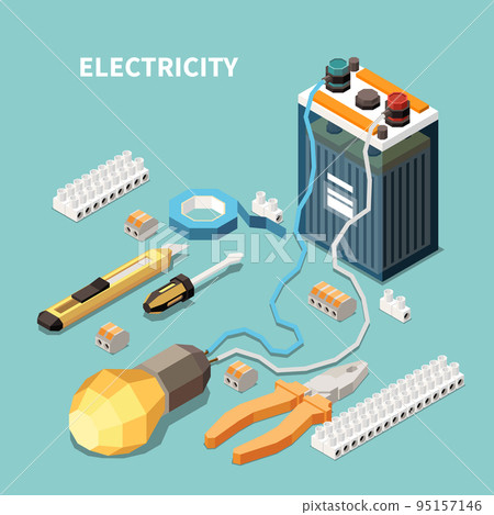 Accumulator Tools Isometric Composition 95157146