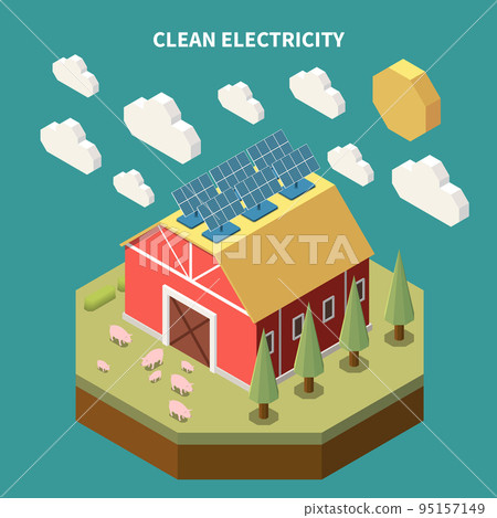 Solar Energy Barn Composition 95157149