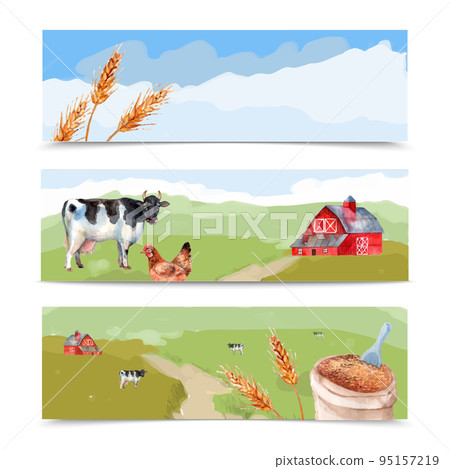 Farm Banners Set 95157219
