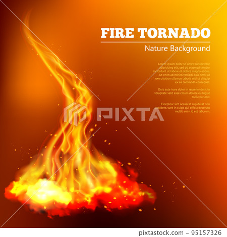 Fire Tornado Illustration 95157326