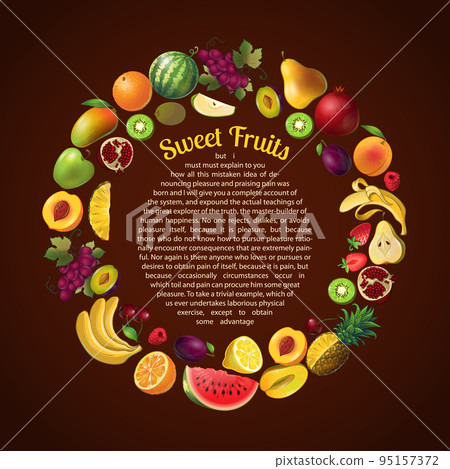 Fruits Round Composition 95157372