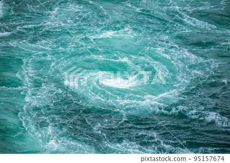 Naruto whirlpools seen from Onaruto Bridge, Tokushima Prefecture 95157674