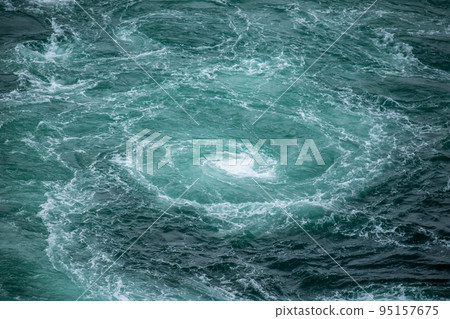 Naruto whirlpools seen from Onaruto Bridge, Tokushima Prefecture 95157675