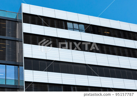 Anderlecht, Brussels Capital Region - Belgium - Contemporary facade of the Erasme University hospital 95157787