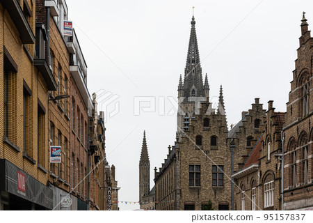 Ieper, West Flanders Region - Belgium - View over the main landmarks in the city Ieper, West Flanders Region - Belgium - View over the main landmarks in the city 95157837
