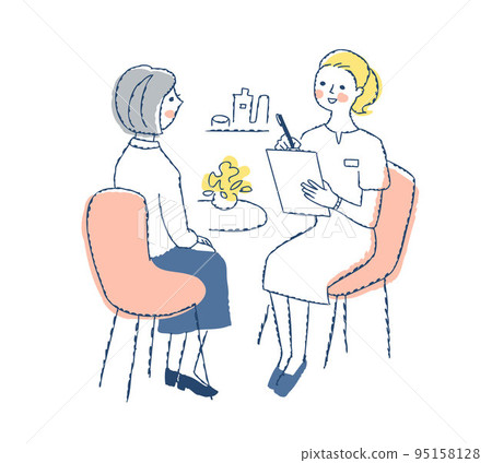 Counseling woman and female customer 95158128