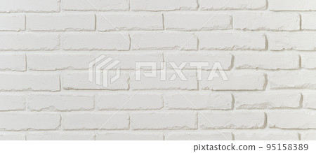 vintage white Brick wall texture for using as background 95158389