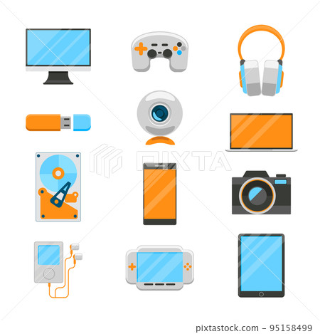 Electronic devices flat icons Electronic devices flat icons 95158499
