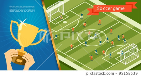 Flat Soccer Game Template Flat Soccer Game Template 95158539