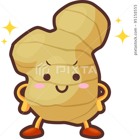 Illustration of a cute ginger character with a proud face Illustration of a cute ginger character with a proud face 95158555