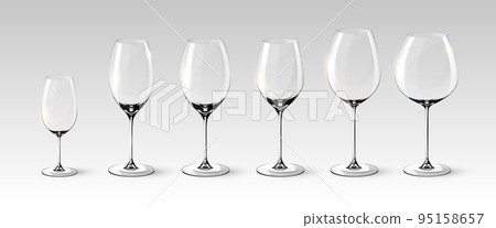 Empty Wine Glasses Collection 95158657