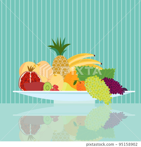 Flat Natural Food Concept Flat Natural Food Concept 95158902