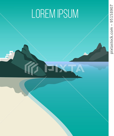 Flat Light Coast Landscape Background 95158907