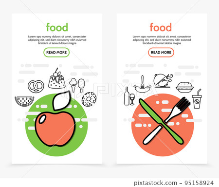 Food Vertical Banners 95158924