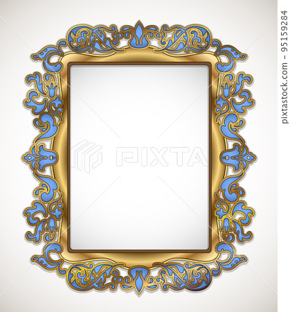 floral gold frame floral gold frame 95159284