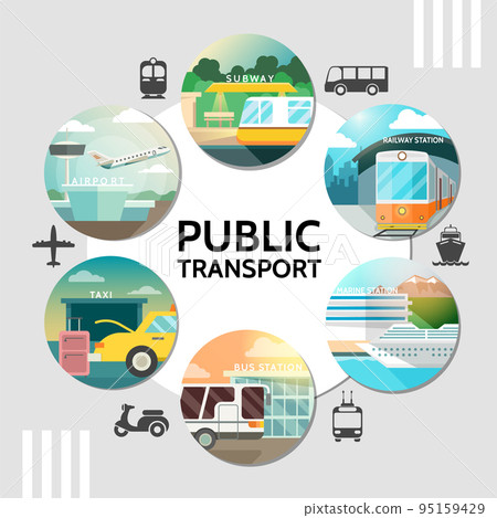 Flat Public Transport Round Concept 95159429