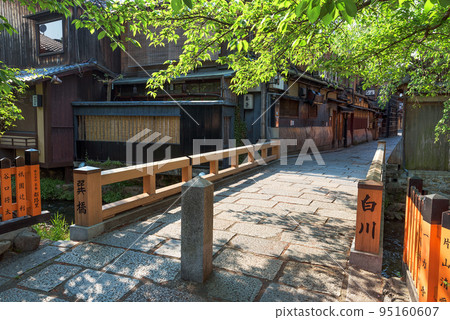 京都祗園白川鮮綠辰巳橋 95160607
