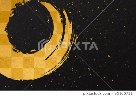 Illustration material background Japanese style Japanese pattern brush calligraphy image background texture black gold gold leaf checkered pattern Illustration material background Japanese style Japanese pattern brush calligraphy image background texture black gold gold leaf checkered pattern 95160731