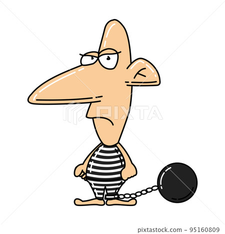 cute clipart of prisoner on cartoon version 95160809