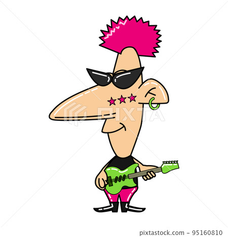 cute clipart of rocker star on cartoon version 95160810