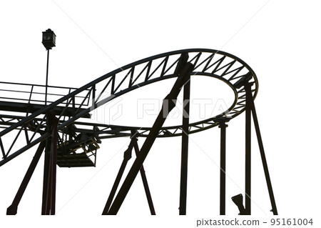 Attraction roller-coaster (switchback) isolated, on a white background 95161004