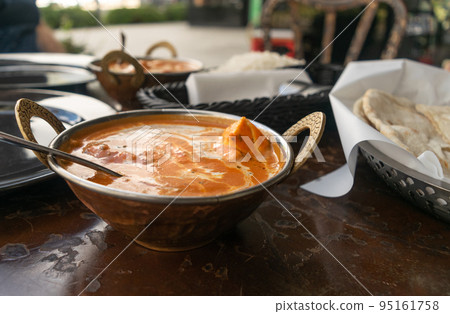 Butter Paneer Masala, Cottage Cheese Curry, Chicken Korma, Traditional Indian Food Butter Paneer Masala, Cottage Cheese Curry, Chicken Korma, Traditional Indian Food 95161758