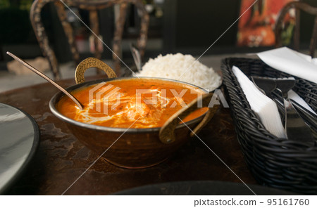 Butter Paneer Masala, Cottage Cheese Curry, Chicken Korma, Traditional Indian Food Butter Paneer Masala, Cottage Cheese Curry, Chicken Korma, Traditional Indian Food 95161760