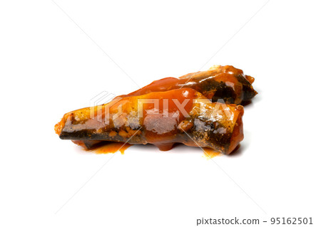 Fish in Tomato Sauce Isolated 95162501