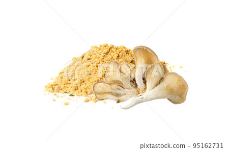 Mushroom Powder Pile Isolated, Powdered Dry Mushrooms 95162731