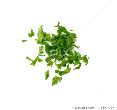 Chopped Parsley Leaves Isolated 95162947