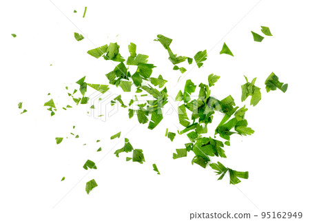 Chopped Parsley Leaves Isolated 95162949