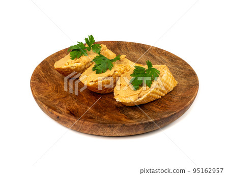 Meat Paste, Pate, Liver Spread Sandwiches Isolated 95162957