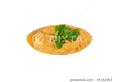 Meat Paste, Pate, Liver Spread Sandwiches Isolated 95162963