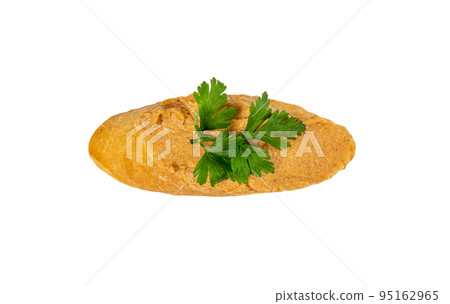 Meat Paste, Pate, Liver Spread Sandwiches Isolated 95162965