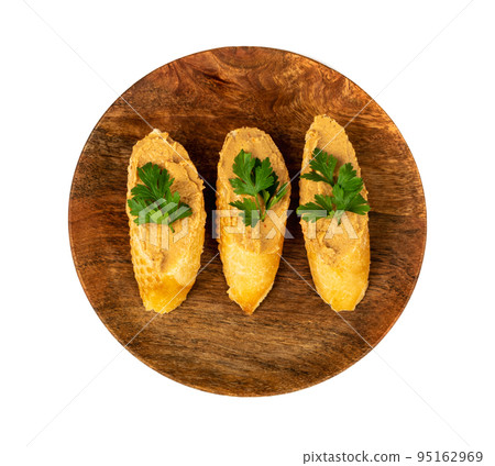 Meat Paste, Pate, Liver Spread Sandwiches Isolated 95162969