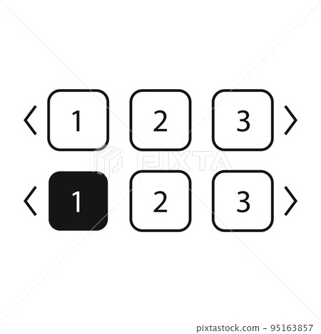 Pagination bars set. Collection buttons for site navigation. Interface elements for menu and box with arrows. Round and square slide controls. Internet panel for search webpages in black style Pagination bars set. Collection buttons for site navigation. Interface elements for menu and box with arrows. Round and square slide controls. Internet panel for search webpages in black style 95163857