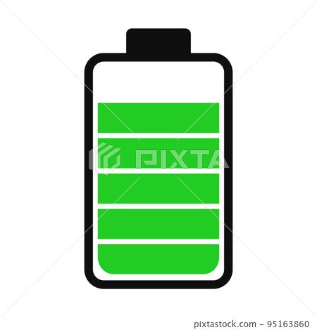 Battery charge status . Icon phone battery energy levels and power indicator. Recharge battery electricity . Accumulator smartphone load interface and progress bar generation 95163860