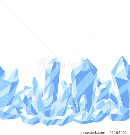 Seamless pattern with crystals or crystalline minerals. Jewelry or semiprecious gem stones. Seamless pattern with crystals or crystalline minerals. Jewelry or semiprecious gem stones. 95164401