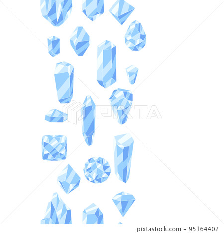 Seamless pattern with crystals or crystalline minerals. Jewelry or semiprecious gem stones. Seamless pattern with crystals or crystalline minerals. Jewelry or semiprecious gem stones. 95164402
