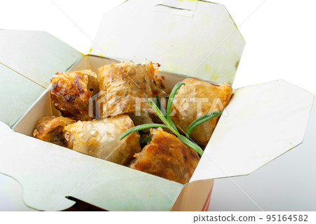Spring Rolls, Rollos Primavera Isolated Spring Rolls, Rollos Primavera Isolated 95164582