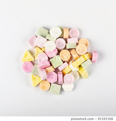 Tablet Candies Isolated, Compressed Tablets 95165306