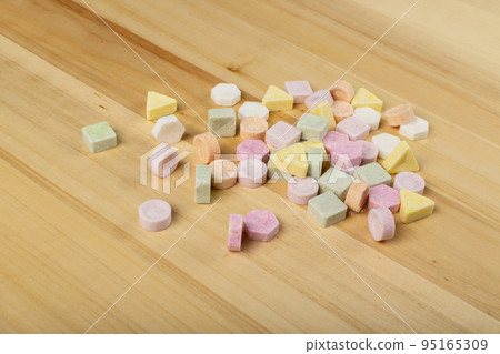 Tablet Candies Isolated, Compressed Tablets 95165309