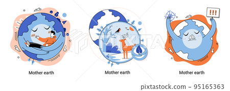 International Mother Earth Day metaphor. Universal symbolic holiday of love and care for our common home 95165363