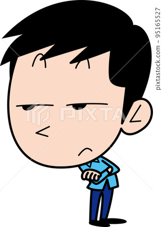 A man staring with half-open eyes A man staring with half-open eyes 95165527